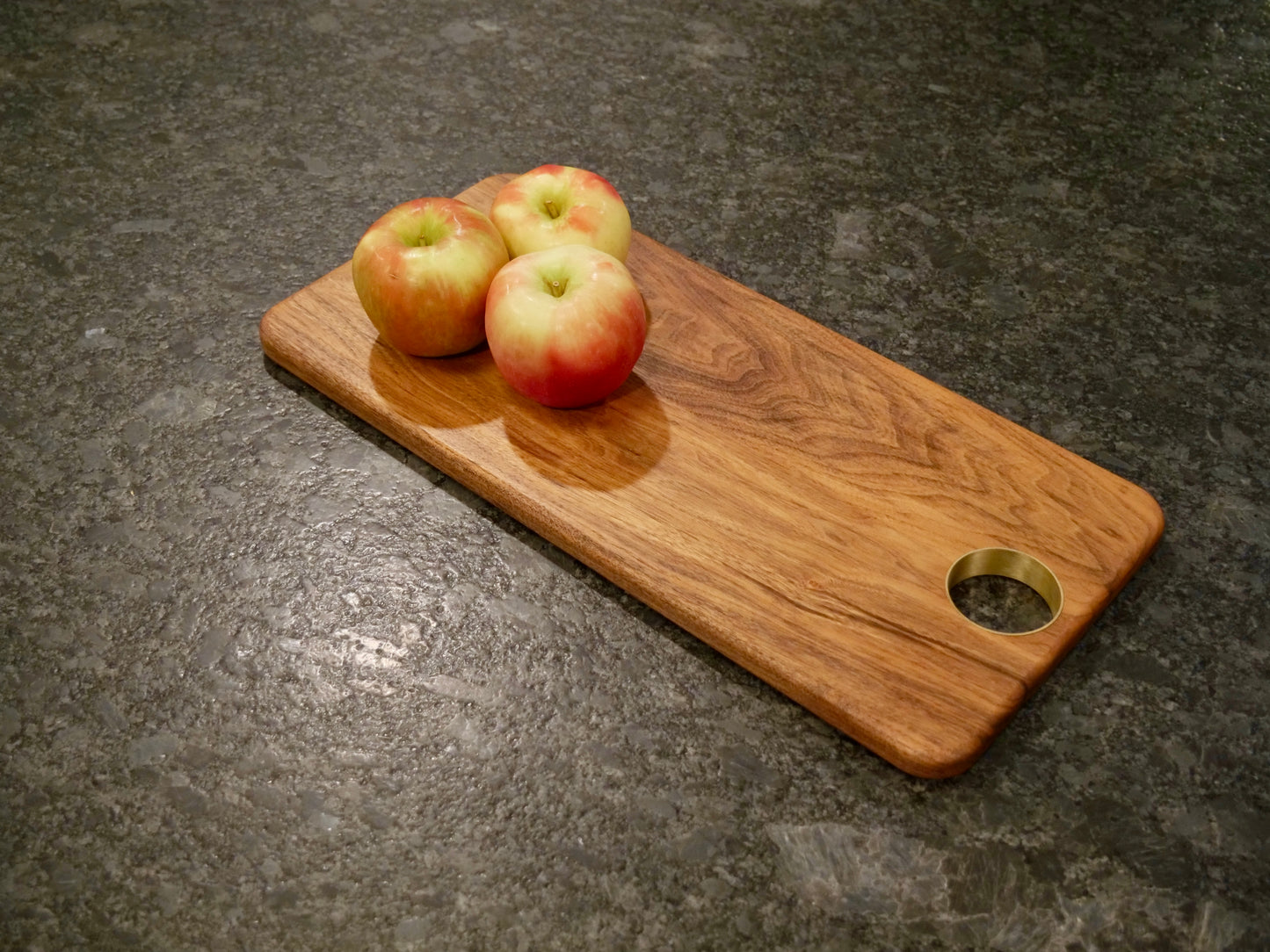 Serving Board with Brass Inset